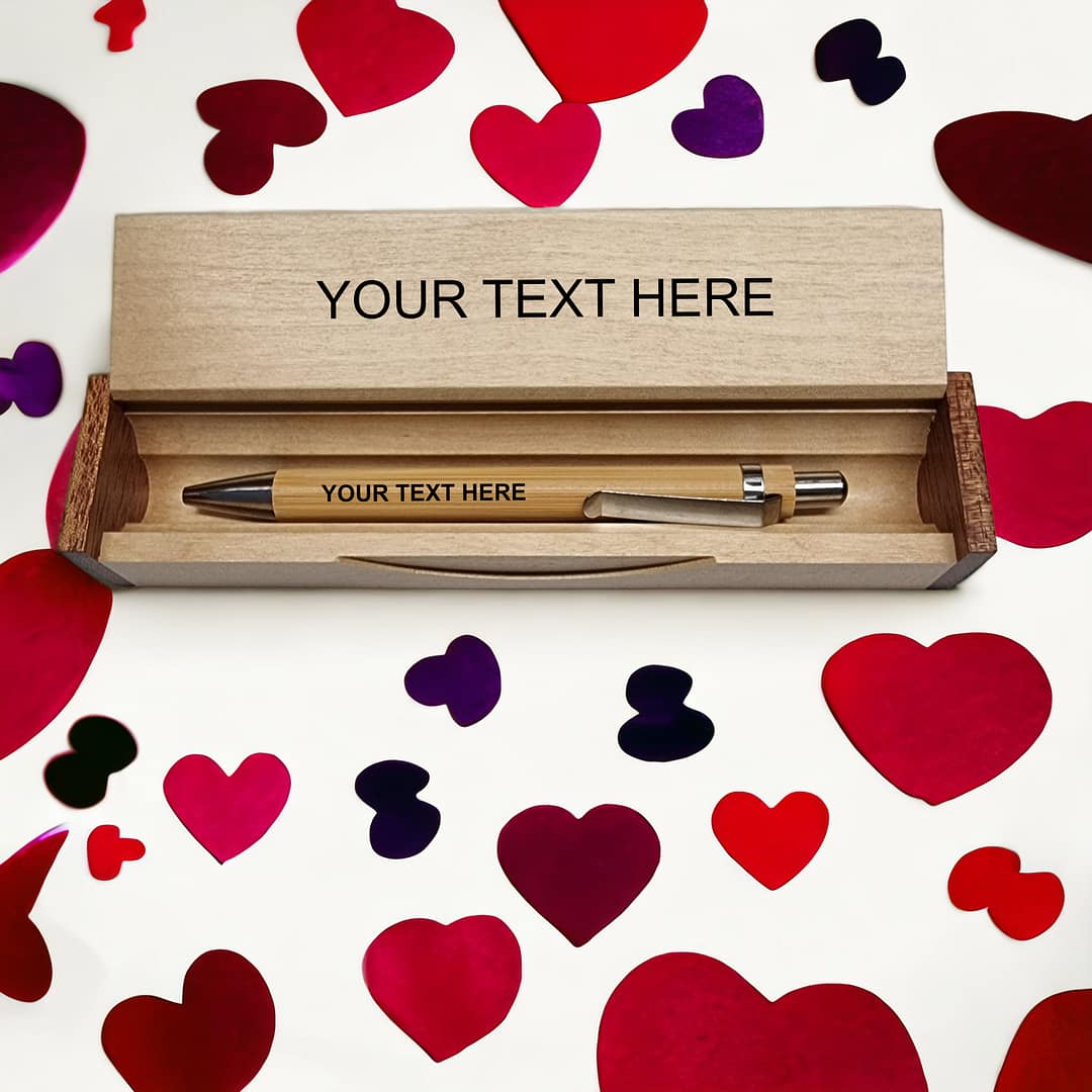 Personalised Bamboo Pen & Case Set - Image 5