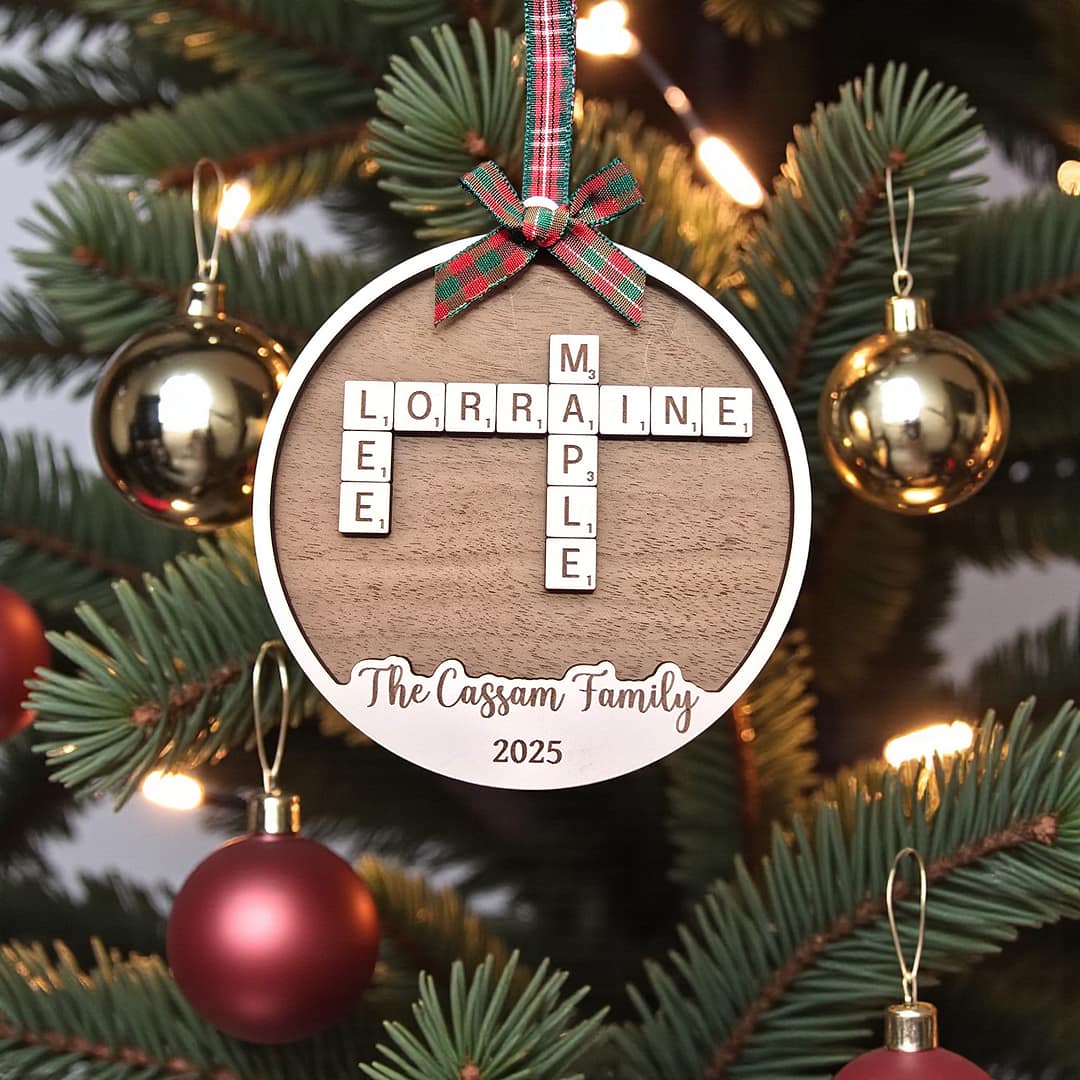 Scrabble Family Names Ornament - Image 2