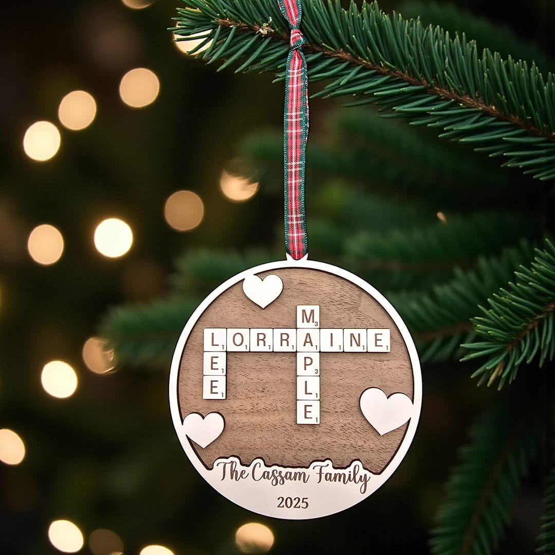 Scrabble Family Names Ornament - Image 3
