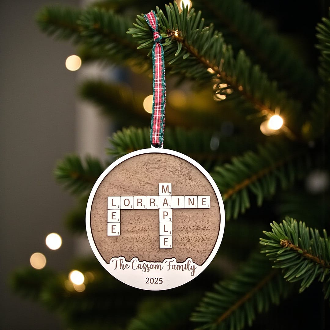 Scrabble Family Names Ornament - Image 2