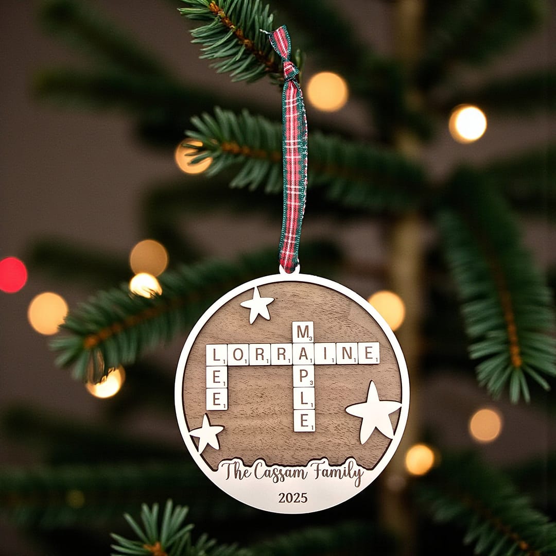 Scrabble Family Names Ornament - Image 4