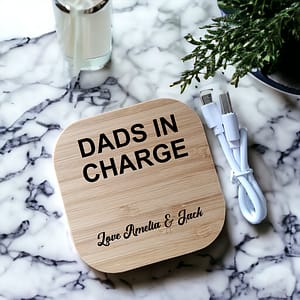 Alternative view of Personalised Bamboo Wireless Charger