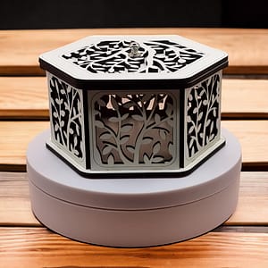 Alternative view of Personalised Hexagonal Trinket Box