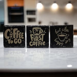 Alternative view of 6 Natural Slate Coffee Coasters