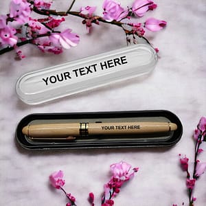 Personalised Beech Fountain Pen & Gift Case