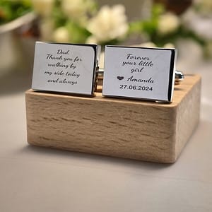 Engraved Wedding Cufflinks