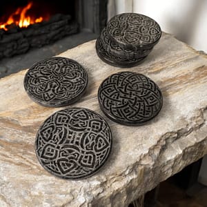 Celtic Knot Engraved Marble Coasters