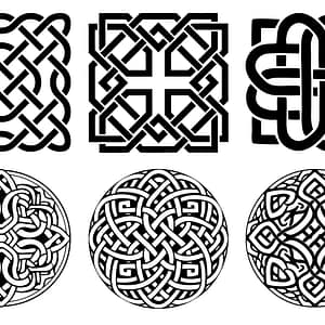 Alternative view of Celtic Knot Engraved Marble Coasters