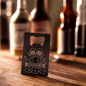 Black Stainless Steel Bottle Opener