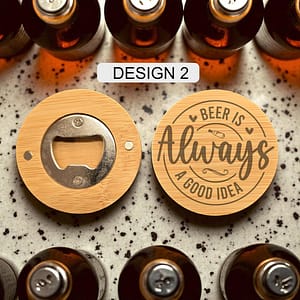 Alternative view of Engraved Bamboo Bottle Opener