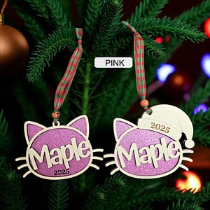 Alternative view of Christmas Tree Cat Ornament