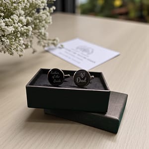 Personalised Black Cufflinks