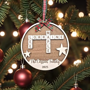 Scrabble Family Names Ornament