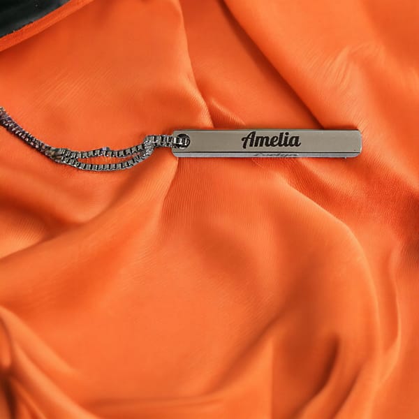 Personalised Silver Bar Necklace