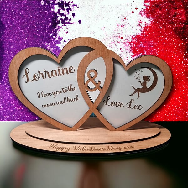 Personalised Valentines Heart Display