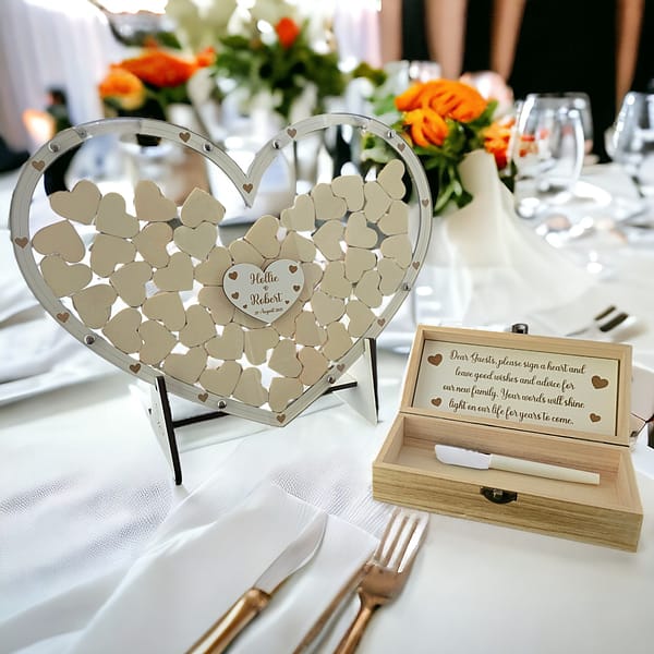 Personalised Heart Wedding Guest Book