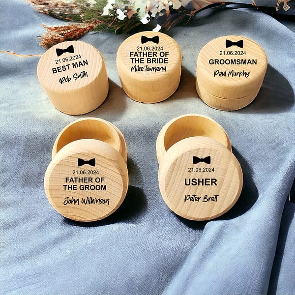 Personalised Wedding Cufflink Box