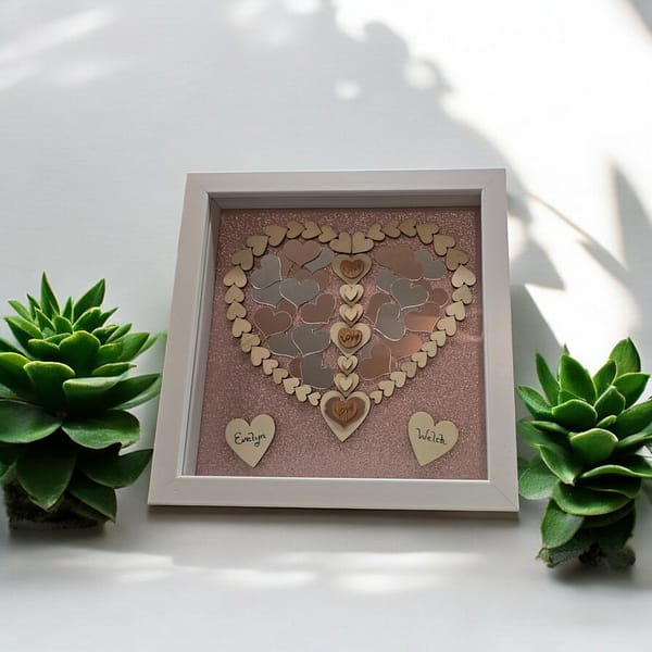 Mirrored Love Heart Display