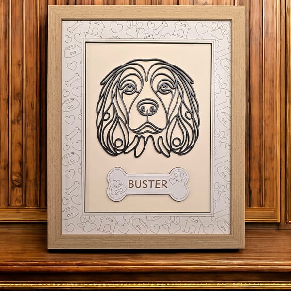 Dog Line Art Frame
