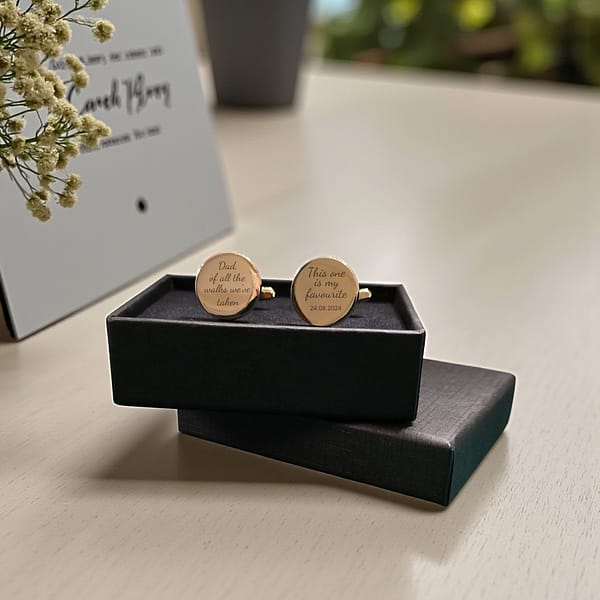 Personalised Gold Cufflinks