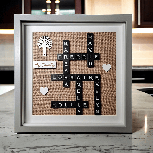 Personalised Family Scrabble Frame