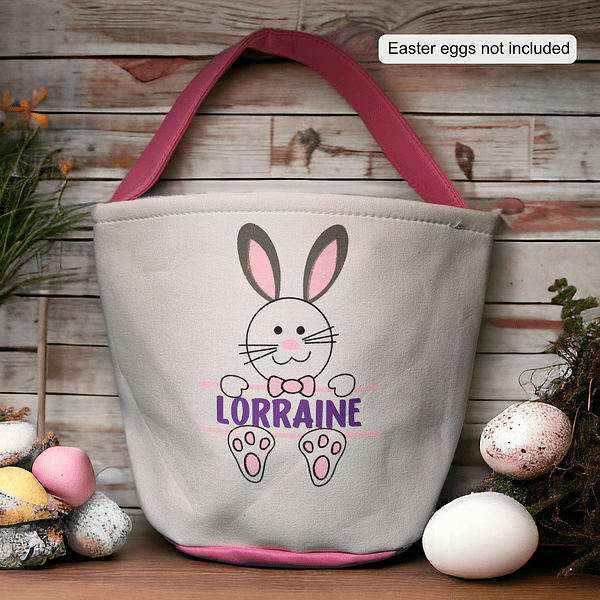 Personalised Pink Easter Egg Bag
