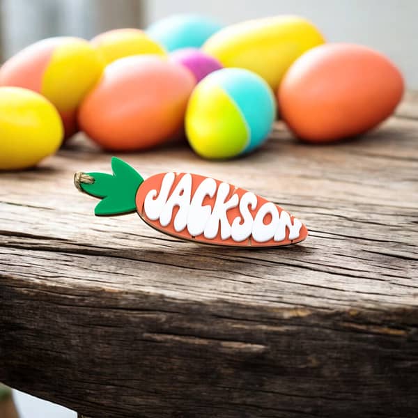 Personalised Carrot Name Tag