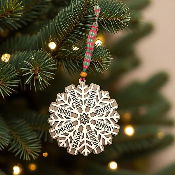 Personalised Name Snowflake Decoration