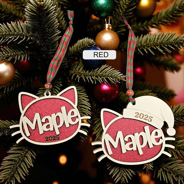 Christmas Tree Cat Ornament