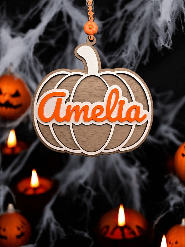 Personalised Halloween Pumpkin Ornament